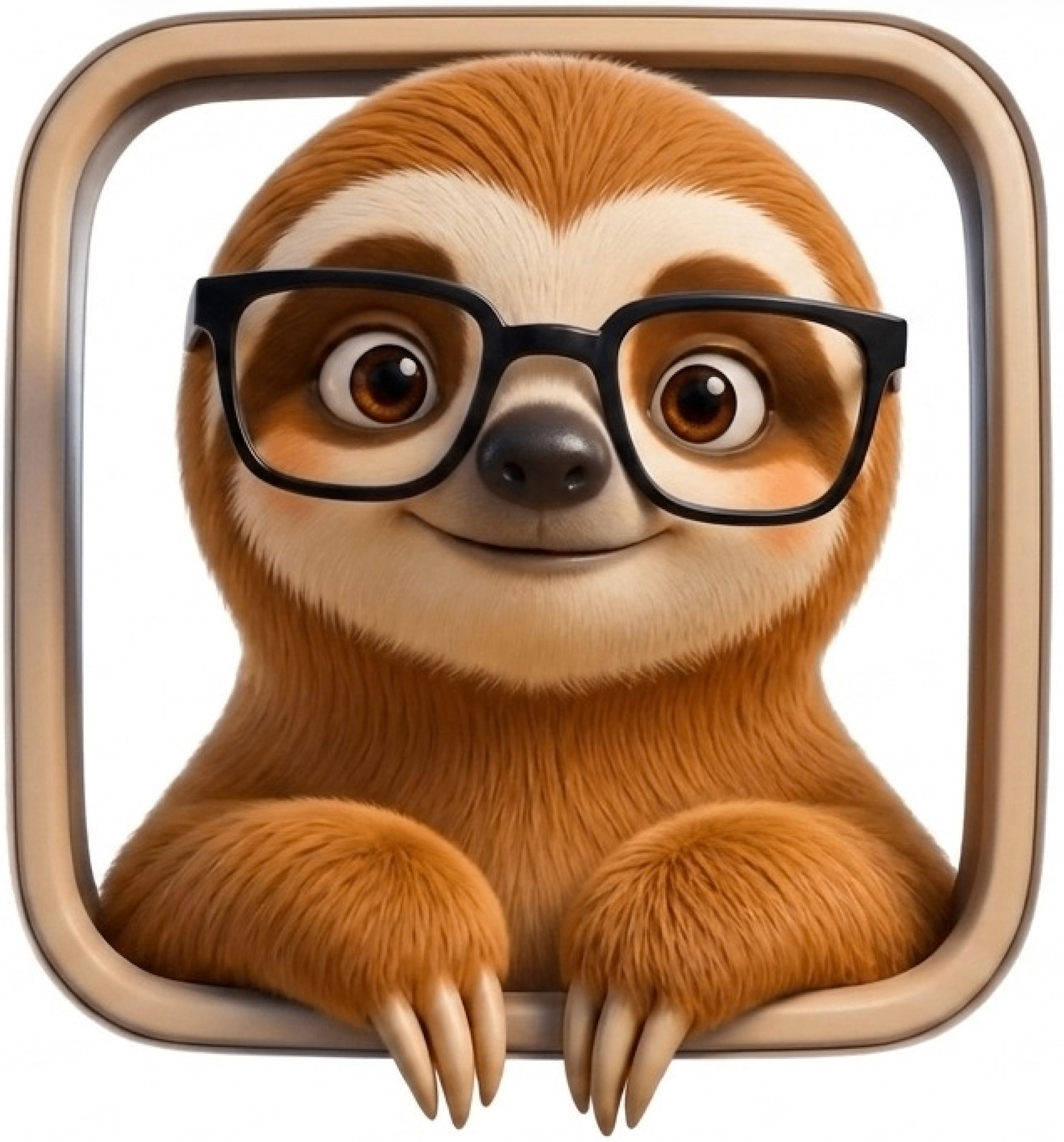 Sloothy, das Faultier mit Brille